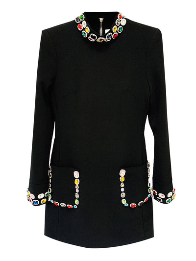 Elegant Jewel Neckline Bodycon Party Dress