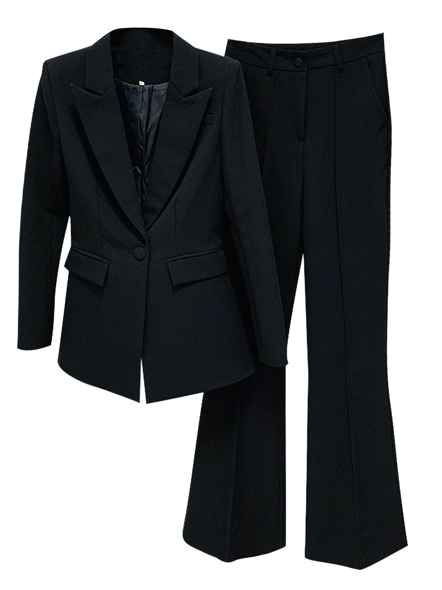 Women 2 Piece Blazer Pants Set Elegant Business Casual Workwear Outfit Secondary image