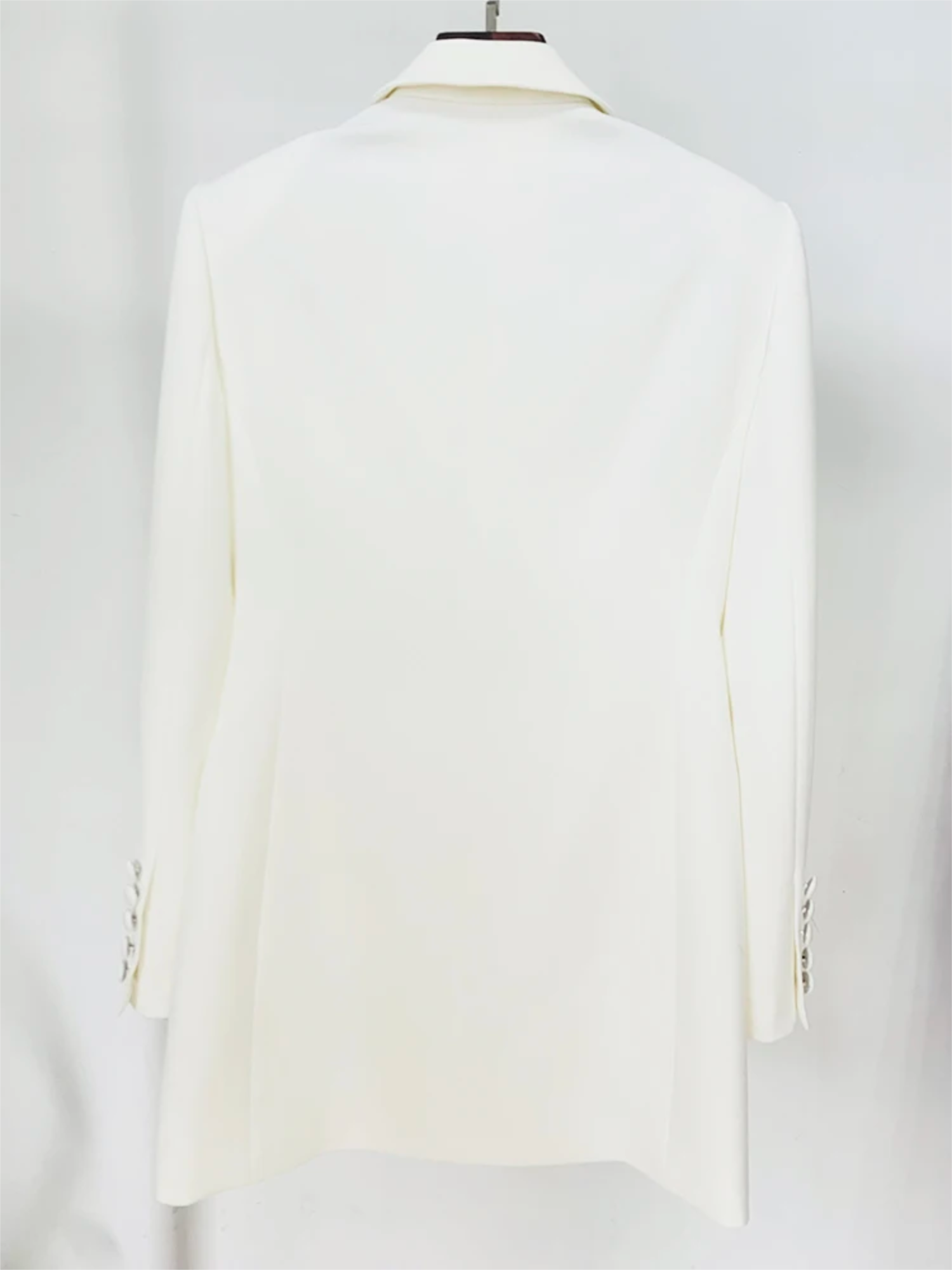 Platlogy Women's Luxury Designer Jacket Slim Fitting Rhinestone Diamonds Beaded Long Blazer Coat