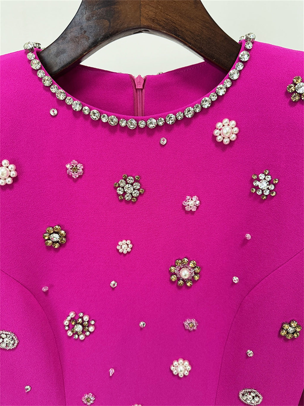 platlogy Women's Fashion Designer Party Formal Long Sleeve Luxurious Rhinestone Diamonds Beaded Long Maxi Dress Gowns