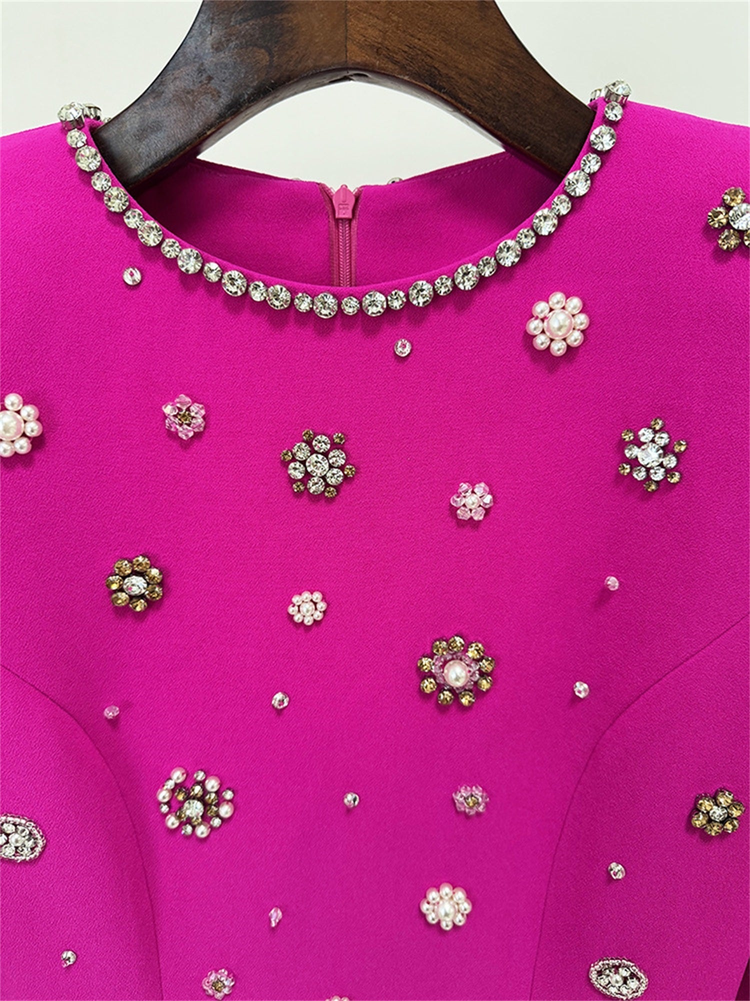 platlogy Women's Fashion Designer Party Formal Long Sleeve Luxurious Rhinestone Diamonds Beaded Long Maxi Dress Gowns