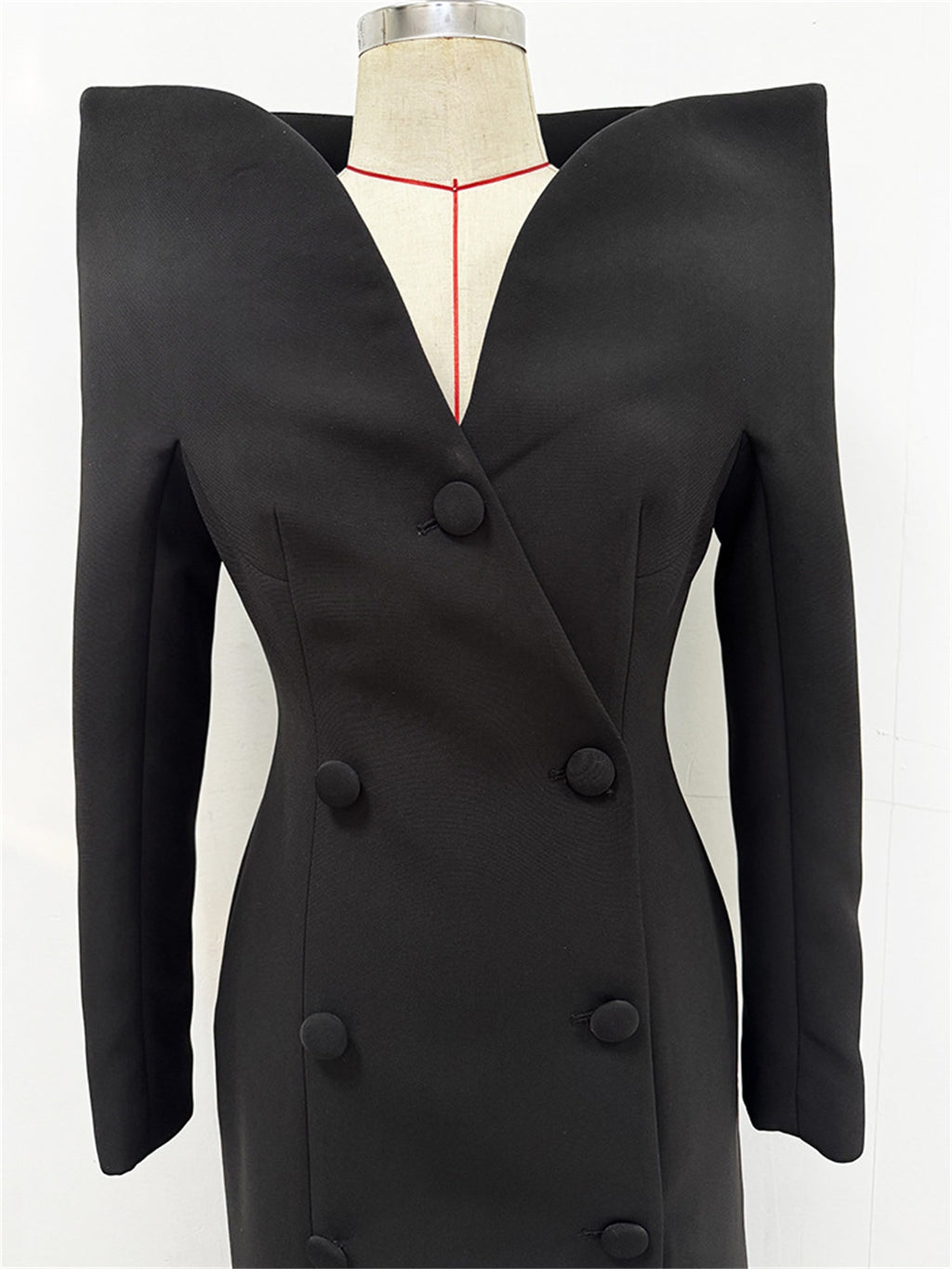 Platlogy Women's Fashion Designer Stand Collar Long Trench Overcoat Windbreaker
