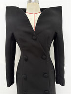 Platlogy Women's Fashion Designer Stand Collar Long Trench Overcoat Windbreaker