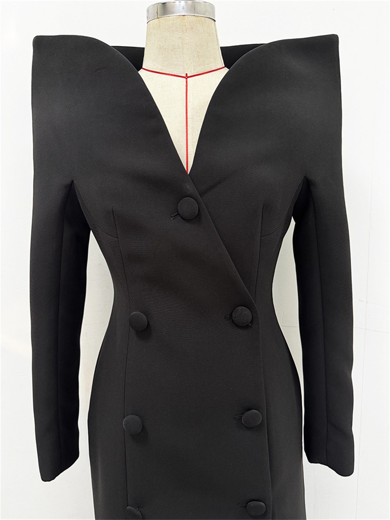 Platlogy Women's Fashion Designer Stand Collar Long Trench Overcoat Windbreaker