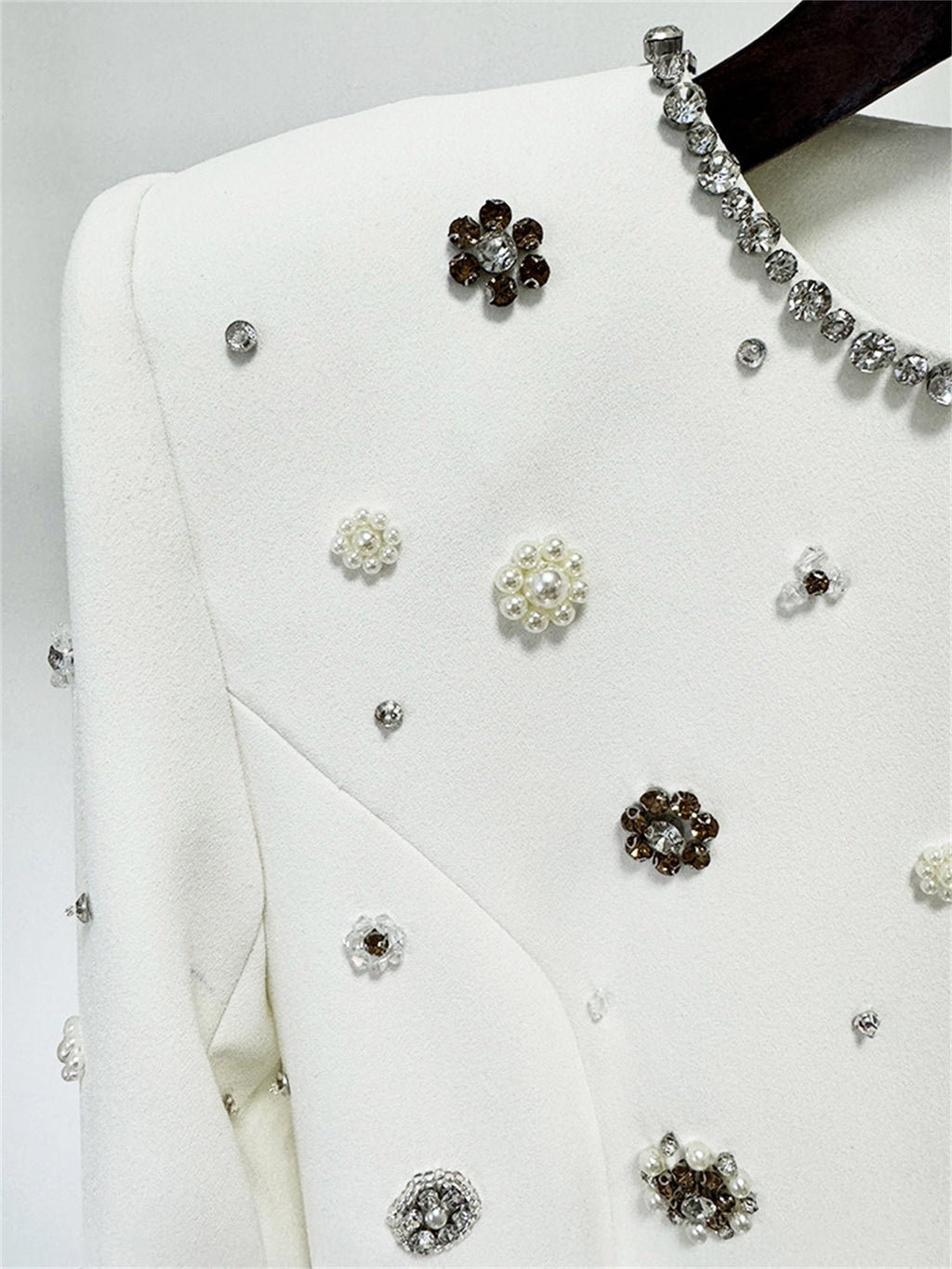 platlogy Women's Fashion Designer Party Formal Long Sleeve Luxurious Rhinestone Diamonds Beaded Long Maxi Dress Gowns