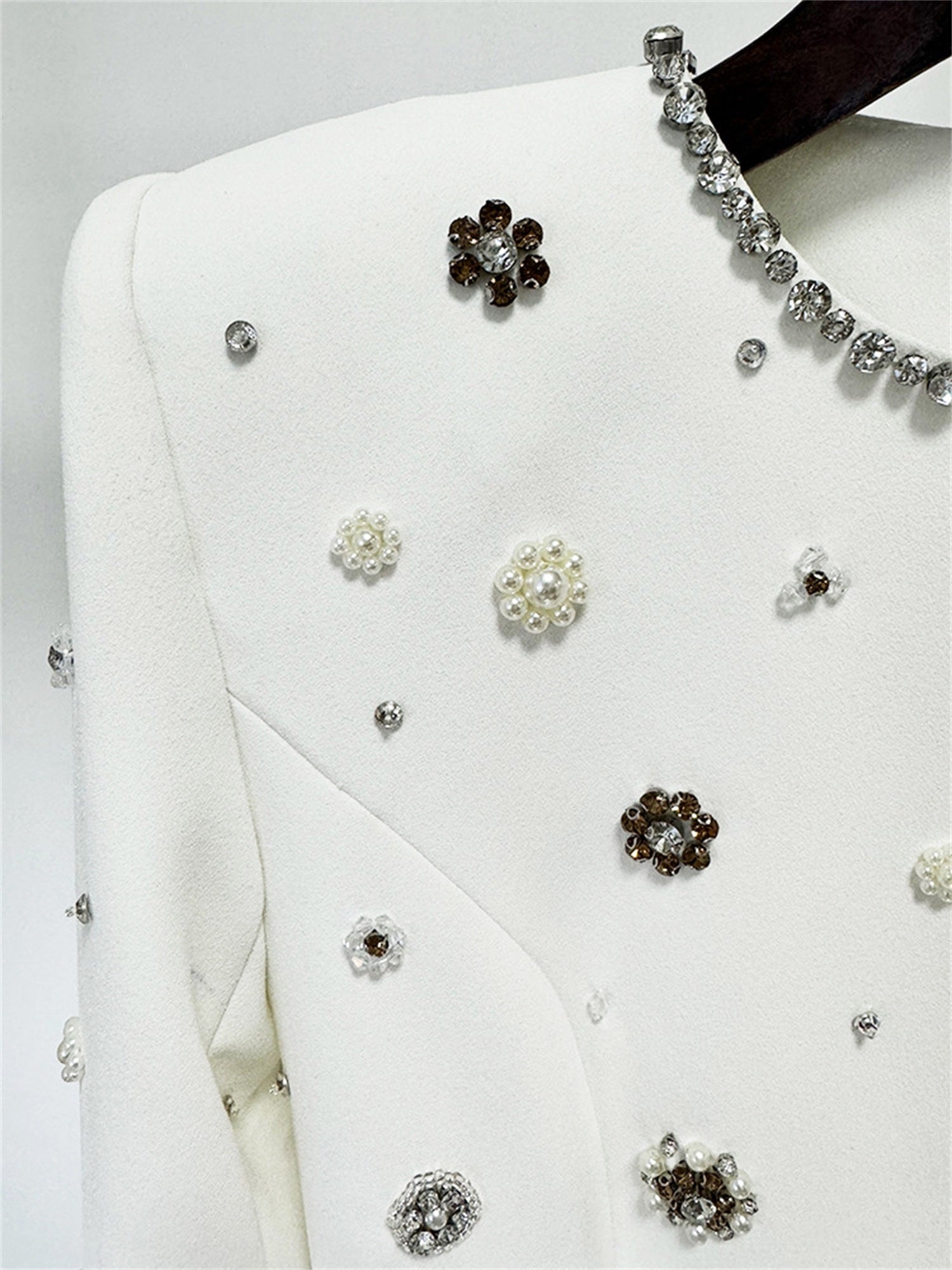 platlogy Women's Fashion Designer Party Formal Long Sleeve Luxurious Rhinestone Diamonds Beaded Long Maxi Dress Gowns